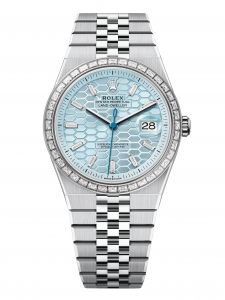 Đồng hồ Rolex Land-Dweller 40 M127386TBR-0001 127386TBR-0001 Bạch Kim Mặt Xanh Băng Giá Họa Tiết Tổ Ong Niềng Kim cương - Mẫu Mới 2025