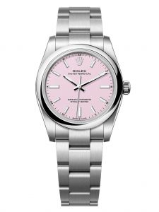 Đồng hồ Rolex Oyster Perpetual 34 M124200-0009 124200-0009 Thép Oystersteel Mặt Hồng Kem - Mẫu Mới 2025