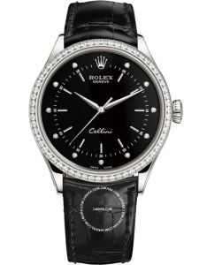 Đồng hồ Rolex Cellini Time 39 M50709RBR-0008 50709RBR-0008 Vàng Trắng 18ct Mặt Đen Niềng Kim cương