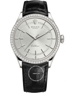 Đồng hồ Rolex Cellini Time 39 M50709RBR-0010 50709RBR-0010 Vàng Trắng 18ct Mặt Bạc Niềng Kim cương