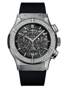 Đồng hồ Hublot Classic Fusion Aerofusion Titanium Diamonds 45 mm 525.NX.0170.RX.1104