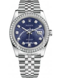 Đồng hồ Rolex Datejust 36 M116244 116244 Mặt xanh vi tính cọc số kim cương - Lướt