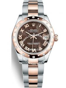 Đồng hồ Rolex Datejust 31 M178341-0055 178341-0055 Thép Oystersteel và Vàng Everose 18ct Mặt khảm trai đen Niềng Kim cương