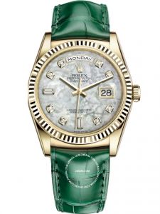 Đồng hồ Rolex Day-Date 36 M118138-0143 118138-0143 Vàng Kim 18ct Mặt Khảm trai trắng