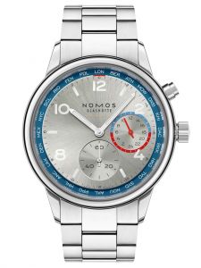 Đồng hồ Nomos Club Sport Neomatik Worldtimer Silver Ref.791 Thép Không Gỉ