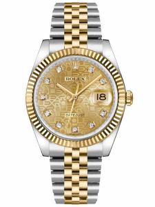 Đồng hồ Rolex Datejust 36 M116233-0155 116233-0155 Thép không gỉ và Vàng Kim 18ct Mặt Champange Vi tính