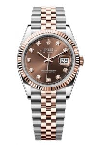Đồng hồ Rolex Datejust 36 M126231-0053 126231-0053 Vàng Everose và thép Oystersteel Mặt số sô-cô-la nạm kim cương