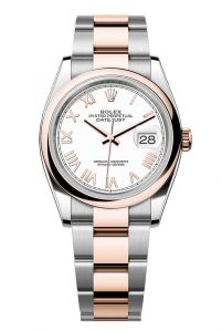 Đồng hồ Rolex Datejust 36 M126201-0046 126201-0046 Vàng Everose và thép Oystersteel Mặt số trắng