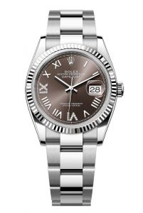 Đồng hồ Rolex Datejust 36 M126234-0072 126234-0072 Vàng trắng và thép Oystersteel Mặt số xám đậm nạm kim cương