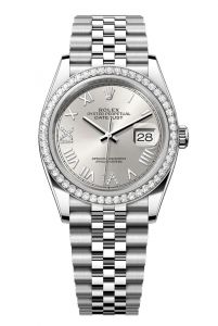 Đồng hồ Rolex Datejust 36 M126284RBR-0059 126284RBR-0059 Vàng trắng và thép Oystersteel Mặt số bạc nạm kim cương