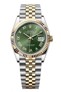 Đồng hồ Rolex Datejust 36 M126233-0053 126233-0053 Demi vàng kim Mặt số xanh olive