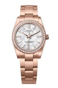 Đồng hồ Rolex Oyster Perpetual 34 M124245RBR-0002 124245RBR-0002 Vàng Everose 18 ct Mặt ngọc trai trắng nạm kim cương