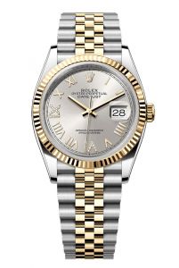Đồng hồ Rolex Datejust 36 M126233-0051 126233-0051 Demi vàng kim Mặt số bạc nạm kim cương