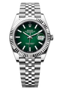 Đồng hồ Rolex Datejust 41 M126334-0034 126334-0034 Demi vàng trắng Mặt số xanh lá ombré
