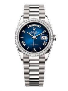 Đồng hồ Rolex Day-Date 36 M128349RBR-0085 128349RBR-0085 vàng trắng 18ct Màu xanh dương ombré