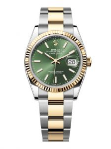 Đồng hồ Rolex Datejust 36 M126233-0058 126233-0058 thép Oystersteel và vàng kim màu xanh olive