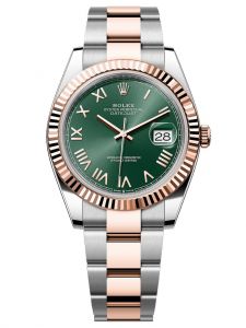 Đồng hồ Rolex Datejust 41 M126331-0021 126331-0021 thép Oystersteel và vàng Everose màu xanh bạc hà