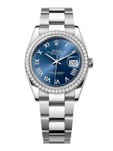 Đồng hồ Rolex Datejust 36 M126284RBR-0062 126284RBR-0062 Thép Oystersteel và vàng trắng Màu xanh sáng