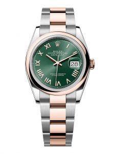 Đồng hồ Rolex Datejust 36 M126201-0052 126201-0052 thép Oystersteel và vàng Everose màu xanh bạc hà