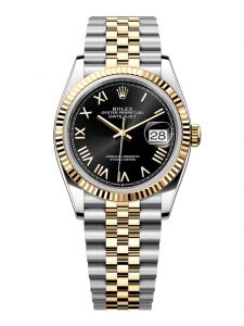 Đồng hồ Rolex Datejust 36 M126233-0055 126233-0055 thép Oystersteel và vàng kim màu đen sáng