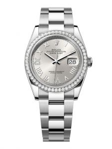 Đồng hồ Rolex Datejust 36 M126284RBR-0060 126284RBR-0060 Thép Oystersteel và vàng trắng màu bạc, nạm kim cương