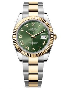 Đồng hồ Rolex Datejust 41 M126333-0023 126333-0023 thép Oystersteel và vàng kim màu xanh olive