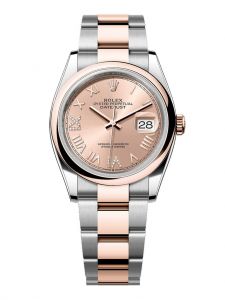 Đồng hồ Rolex Datejust 36 M126201-0050 126201-0050 thép Oystersteel và vàng Everose Màu hoa hồng, nạm kim cương