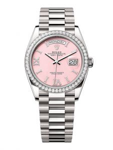 Đồng hồ Rolex Day-Date 36 M128349RBR-0083 128349RBR-0083 vàng trắng 18ct đá opal hồng, nạm kim cương
