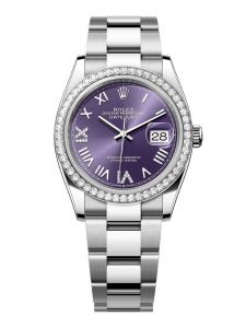 Đồng hồ Rolex Datejust 36 M126284RBR-0056 126284RBR-0056 Thép Oystersteel và vàng trắng màu cà tím, nạm kim cương