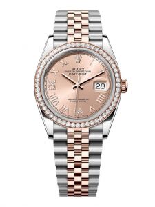 Đồng hồ Rolex Datejust 36 M126281RBR-0037 126281RBR-0037 thép Oystersteel và vàng Everose Màu hoa hồng, nạm kim cương