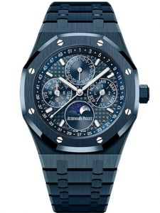 Đồng hồ Audemars Piguet Royal Oak Selfwinding Perpetual Calendar 26674CD.OO.1225CD.01 Đen Mặt số xanh dương