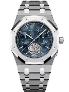 Đồng hồ Audemars Piguet Royal Oak Extra-Thin Selfwinding Flying Tourbillon Chronograph (RD#5) 26545XT.OO.1240XT.01 Trắng Mặt số xanh dương