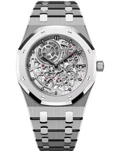 Đồng hồ Audemars Piguet Royal Oak "Jumbo" Extra-Thin Openworked 16204XT.OO.1240XT.01 Trắng Mặt số Skeleton