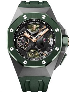 Đồng hồ Audemars Piguet Royal Oak Concept Flying Tourbillon GMT 26589IO.OO.D056CA.01 Trắng Mặt số Sapphire đen