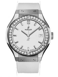Đồng hồ Hublot Classic Fusion Titanium White Diamonds 581.NE.2010.RW.1204 58120101204 Trắng 33 mm