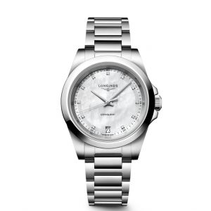 Đồng hồ Longines Conquest L3.460.4.87.6 34604876 Trắng xà cừ 34 mm