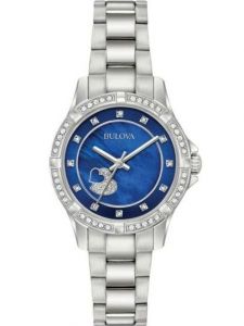 Đồng Hồ Bulova 96L238  Crystal Accents Heart Motif Blue Dial Ladies Watch