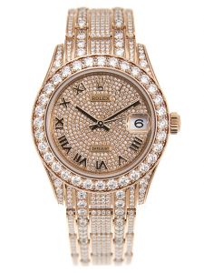 Đồng hồ Rolex Datejust Pearlmaster M81405RBR-0001 81405RBR-0001 Vàng Everose 18ct Niềng Kim cương