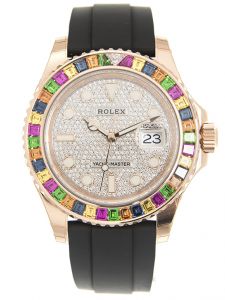 Đồng hồ Rolex Yacht-Master 40 M116695SATS 116695SATS Rainbow Mặt Đính Kim cương Trắng