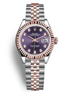 Đồng hồ Rolex Lady-Datejust 28 M279171-0015 279171-0015 Thép Oystersteel và Vàng Everose 18ct Mặt Aubergine