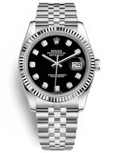 Đồng hồ Rolex Datejust 36 M116234-0083 116234-0083 Thép Oystersteel và Vàng Trắng 18ct Mặt Đen Cọc số kim cương