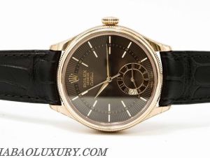 Đồng hồ Rolex Cellini Dual Time 39 M50525 50525 Mặt nâu