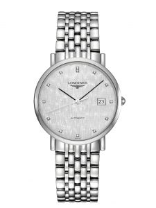 Đồng hồ Longines Elegant L4.810.4.77.6 L48104776 37mm mặt lụa kim cương