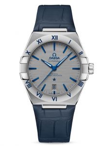 Đồng hồ Omega Constellation 131.13.39.20.06.002 39 Master Chronometer Mặt số Ruthenium chải tia xanh lam - Lướt