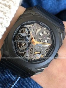 Đồng hồ Bulgari Octo Finissimo Extra Thin Titanium Skeleton with bracelet BGO 40 T XTSK 