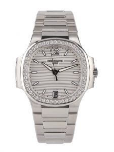 Đồng hồ Patek Philippe Nautilus Silvery White 7018/1A-001 Thép không gỉ Kim cương