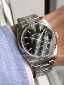 Đồng hồ Rolex Datejust 36 M116200 116200 Mặt đen cọc số index