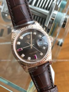 Đồng hồ Rolex Day-Date 36 President M118135 18k Vàng Everose 18ct chocolate brown dial