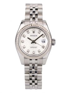 Đồng hồ Rolex Lady-Datejust 26 M179174 179174 Mặt trắng vi tính cọc số kim cương