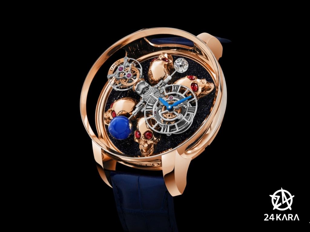 Giới thiệu đồng hồ Jacob & Co. Astronomia Tourbillon Art Static 4 Skulls AT102.40.AE.AA.A mới